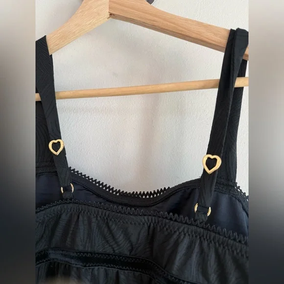 Betsey Johnson Babydoll Dress - Jet Black swim coverup s - Picture 5 of 9